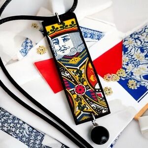 Playing Card King Pendant